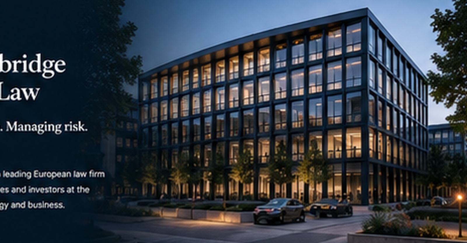 Lexbridge headquarters at dusk